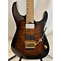 Used Charvel Dk24 HH FR M QM Solid Body Electric Guitar Sunburst