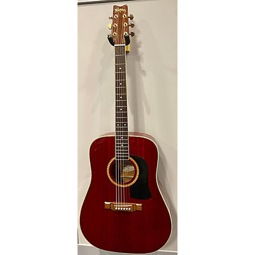 Washburn Dm100 Acoustic Guitar transparent red