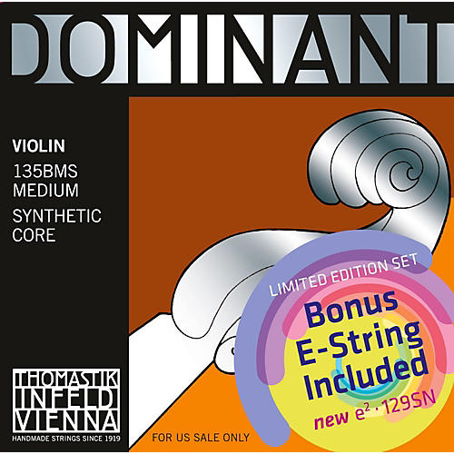 Dominant 135BMS Bonus Set with Free Dominant Tin-Plated E String