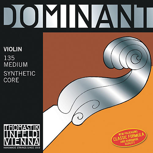 Thomastik Dominant 4/4 Size Violin Strings 4/4 D String, Silver, Ball End D String, Silver