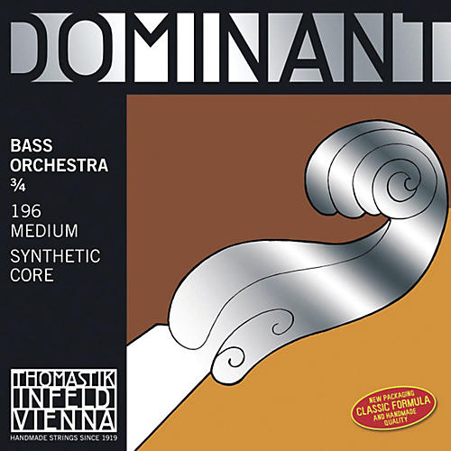 Thomastik Dominant Bass Strings Set, Medium, Solo 3/4 Size