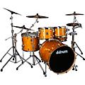 ddrum Dominion Birch 5-Piece Shell Pack With Ash Veneer Red BurstGloss Natural