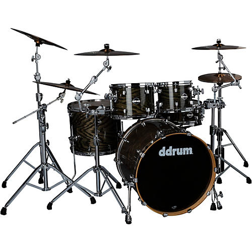 ddrum Dominion Birch 5-Piece Shell Pack With Ash Veneer Trans Black