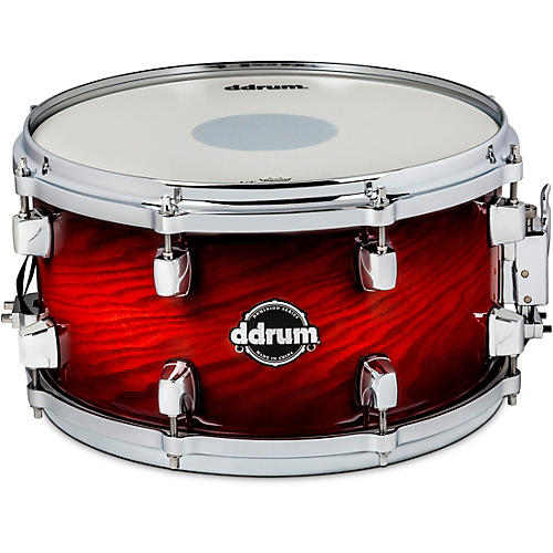 Ddrum Dominion Birch Snare Drum With Ash Veneer 13 x 7 in. Red Burst