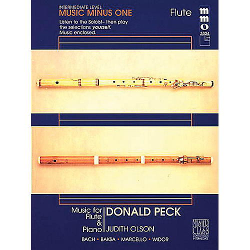 Music Minus One Donald Peck - Intermediate Flute Solos Volume 2 Music Minus One Series Softcover with CD by Donald Peck