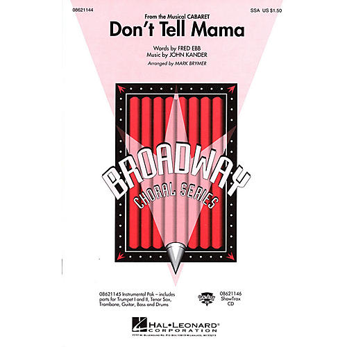 Don't Tell Mama (from Cabaret) Combo Parts Arranged by Mark Brymer
