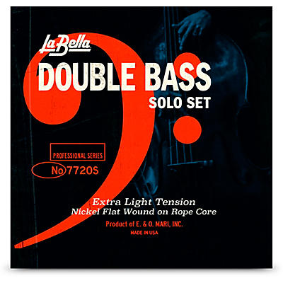 La Bella Double Bass Nickel Flat Wound on Rope Core Solo String Set