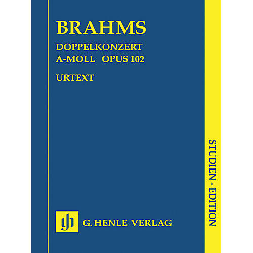 G. Henle Verlag Double Concerto A minor Op. 102 (Study Score) Henle Study Scores Series Softcover by Johannes Brahms