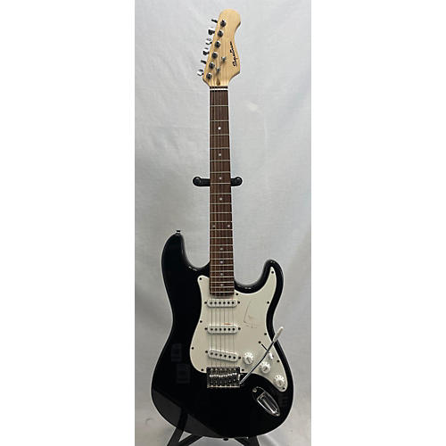 Spectrum Double Cut Solid Body Electric Guitar Black and White