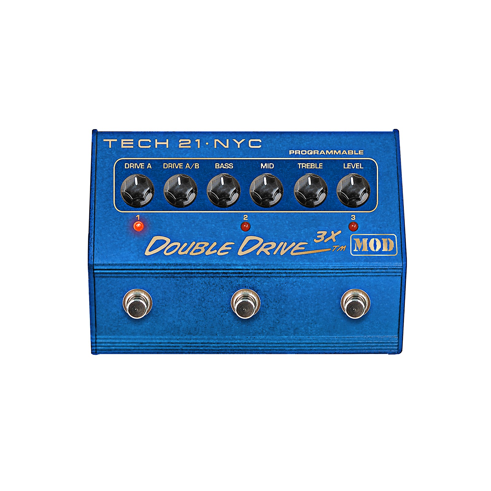 Tech 21 Double Drive 3X MOD Overdrive Guitar Effects Pedal with 3