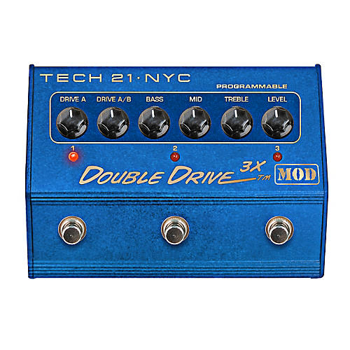 Double Drive 3X MOD Overdrive Guitar Effects Pedal with 3-Channel EQ