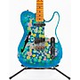 Fender Custom Shop Double Esquire Custom Relic Limited Edition Electric Guitar Aged Blue Flower