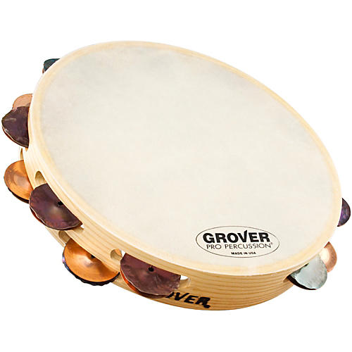 Grover Pro Double-Row German Bantamweight Tambourine Dry Silver/Bronze 10 in.