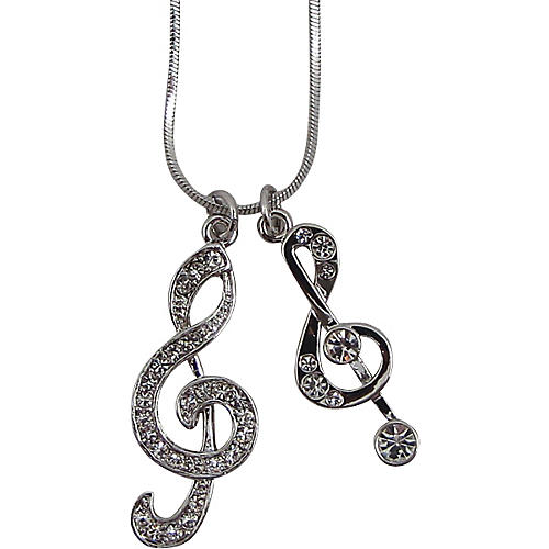 Double Treble Clef Necklace