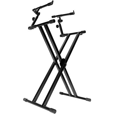 On-Stage Double-X Ergo Lok Keyboard Stand with 2nd Tier