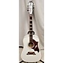 Used Epiphone Dove Pro Acoustic Electric Guitar White