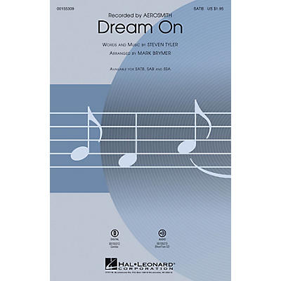 Hal Leonard Dream On SATB by Aerosmith arranged by Mark Brymer