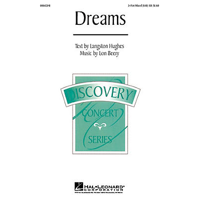 Hal Leonard Dreams 3-Part Mixed composed by Lon Beery