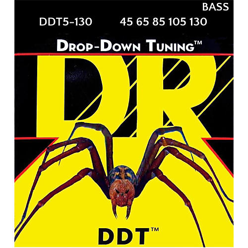 DR Strings Drop Down Tuning Medium 5-String Bass Strings (45-130)