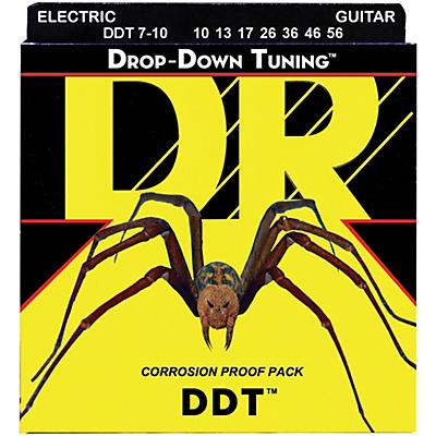 DR Strings Drop Down Tuning Medium 7-String Electric Guitar Strings (10-56)