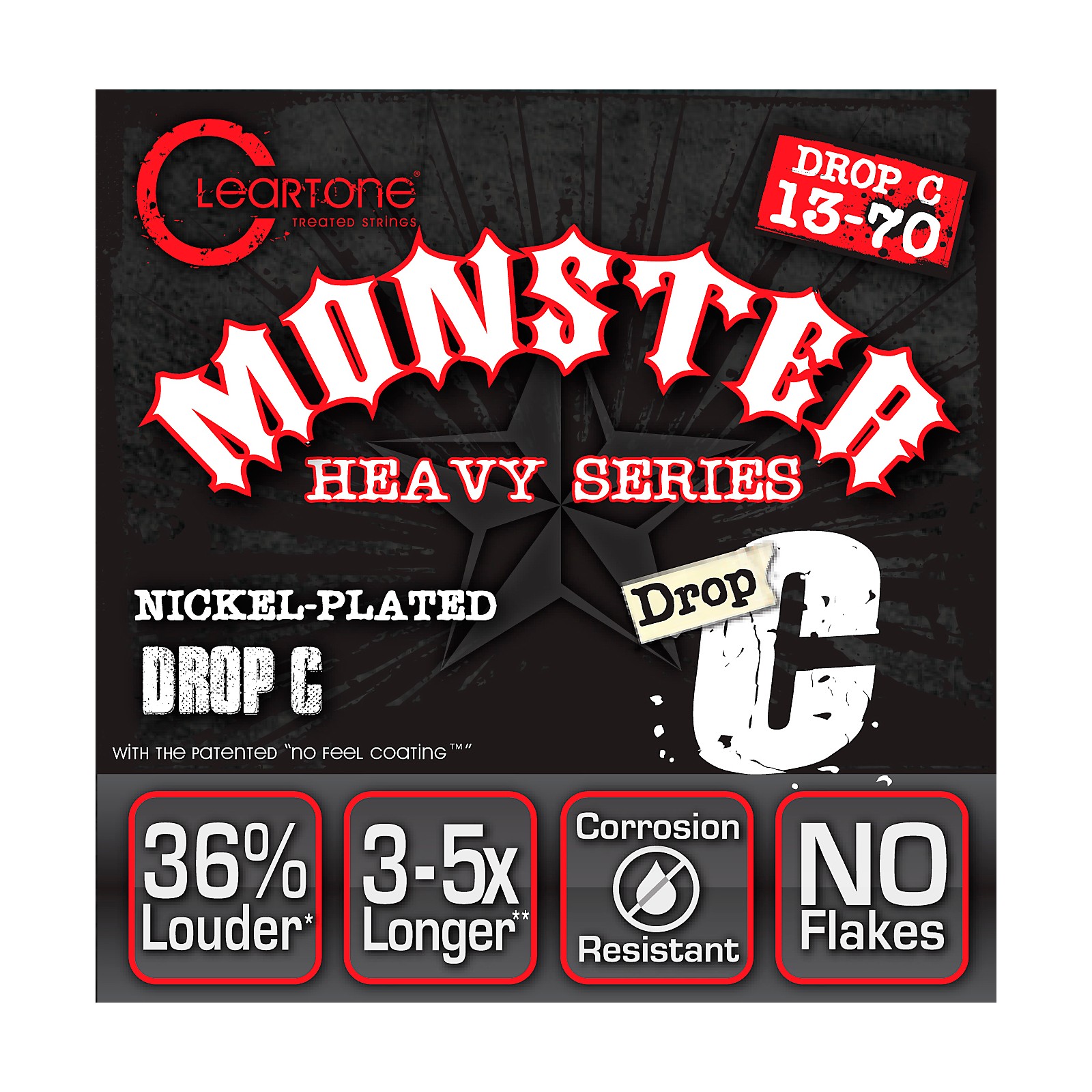 Cleartone Drop Tune Electric Guitar Strings Drop C (1370) NPS