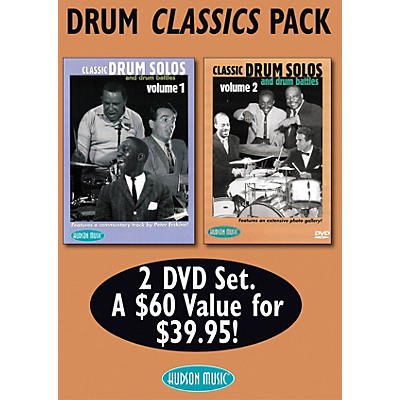 Hudson Music Drum Classics Pack 2 DVD Set - Classic Drum Solos and Drum Battles, Volumes 1 and 2