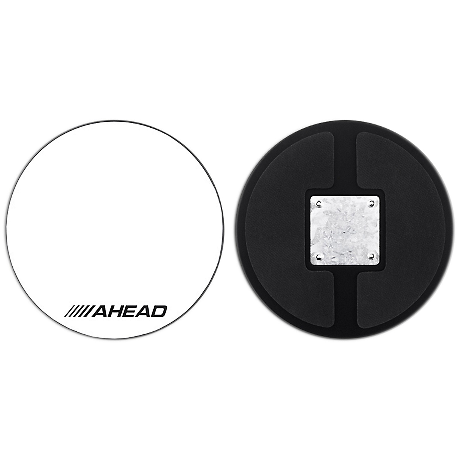 Ahead Drum Corp Practice Pad with Snare Sound White Hard Surface 10 in