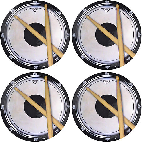 Drum Practice Pad Vinyl Coaster 4 Pack