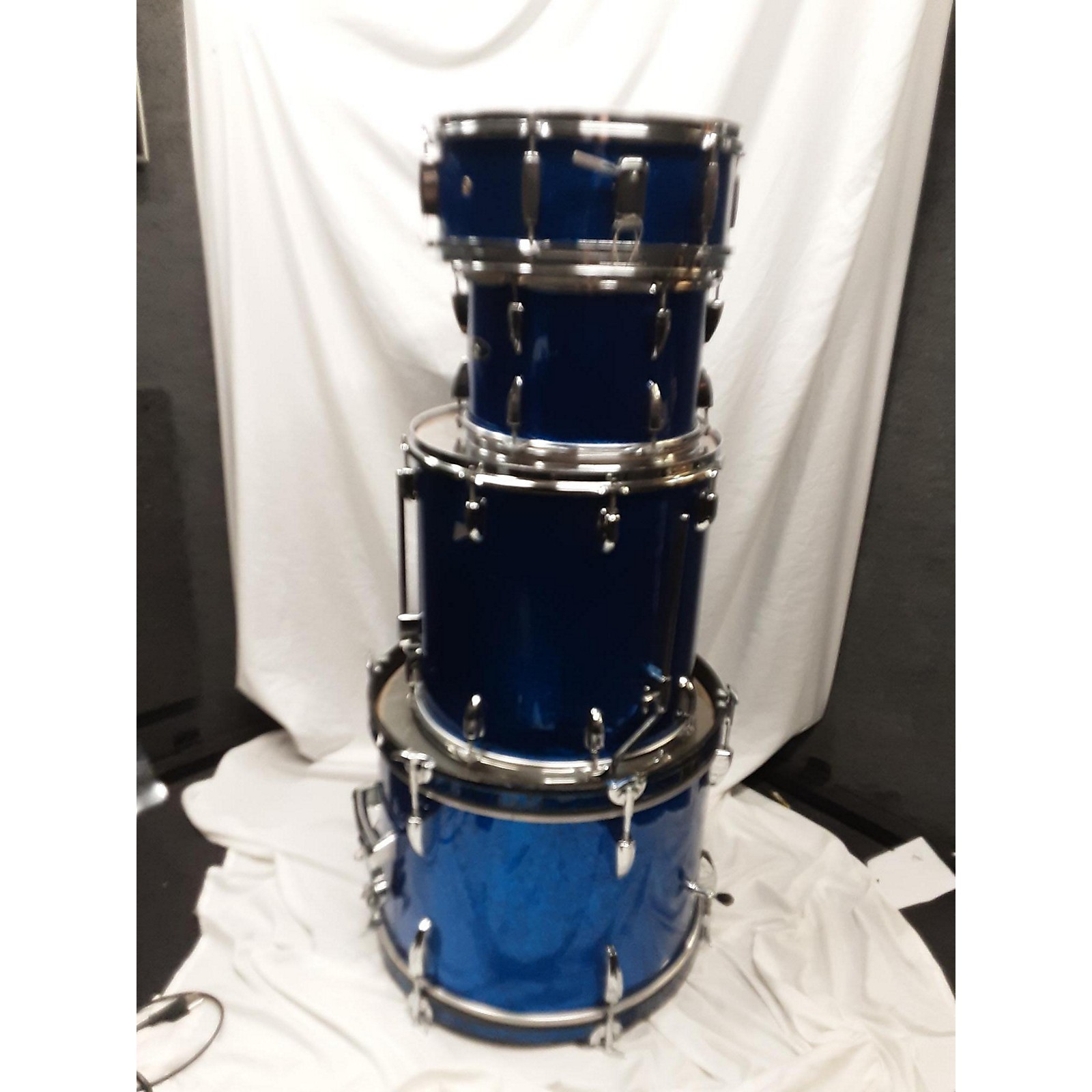 Used Stewart Drum Set Drum Kit Blue Musician's Friend