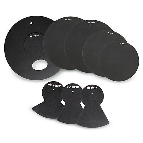 Vic Firth Drum Set Mute PrePack 10,12,14 (2),22 in.,hihat,and cymbal
