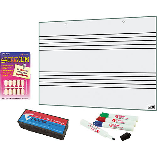 Drywipe Laminated Chart-Size Staff Paper Kit