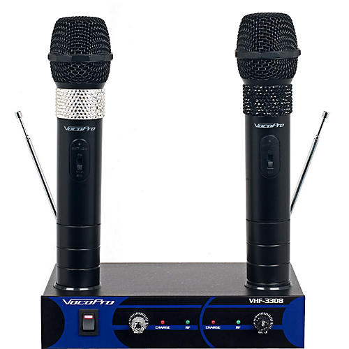 Dual Channel VHF Wireless Microphone Set