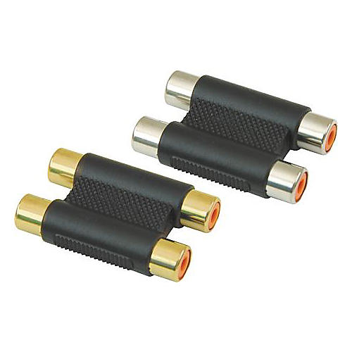 American Recorder Technologies Dual RCA Female to RCA Female Adapter Gold