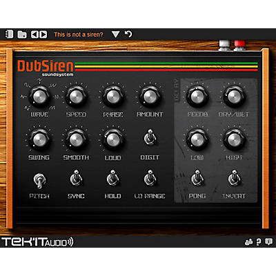 Tek'it Audio DubSiren Virtual Synthesizer Plig-in Software Download