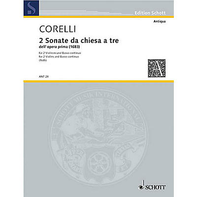Schott Music Due Sonate Schott Series Composed by Arcangelo Corelli Arranged by Hermann Roth