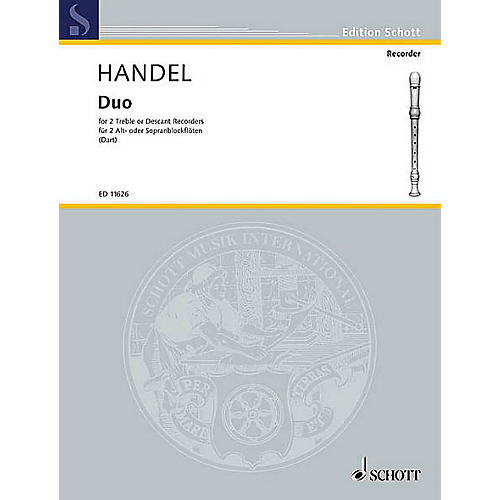 Duet F Major (with Alternatives in C Major) Schott Series by Georg Friedrich Händel