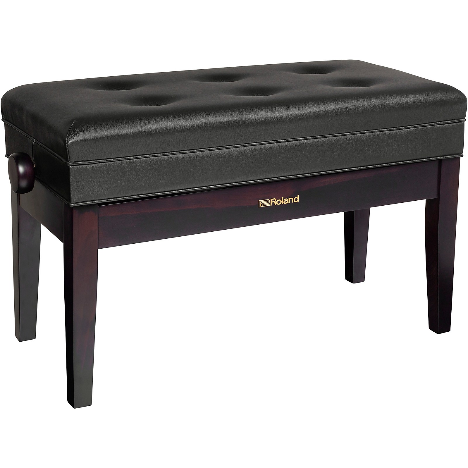 Roland Duet Piano Bench - Cushioned with Storage Compartment Rosewood