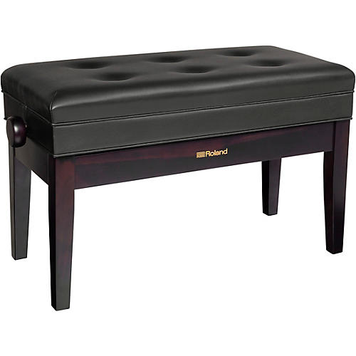 Roland Duet Piano Bench - Cushioned with Storage Compartment Rosewood