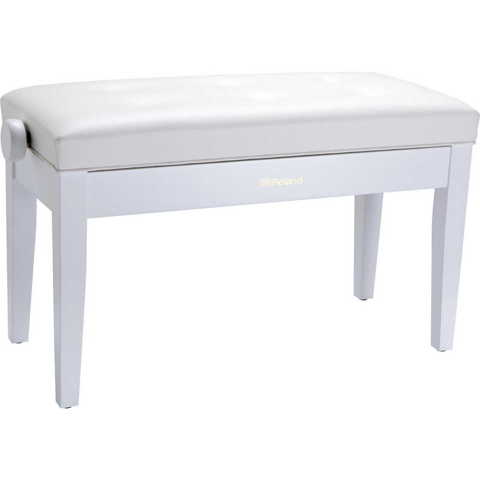 Roland Duet Piano Bench with Cushioned Seat Satin White Musician's Friend