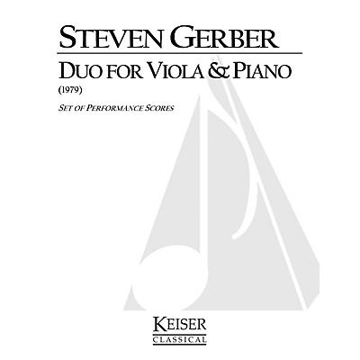Lauren Keiser Music Publishing Duo for Viola and Piano LKM Music Series Composed by Steven Gerber