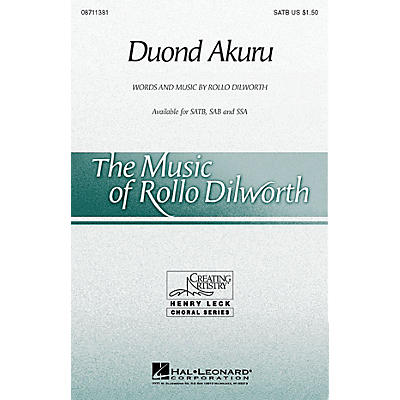 Hal Leonard Duond Akuru SATB composed by Rollo Dilworth