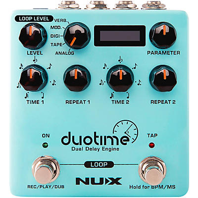 NUX Duotime Dual Delay Engine Effects Pedal