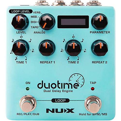 NUX Duotime Dual Delay Engine Effects Pedal Condition 1 - Mint Blue