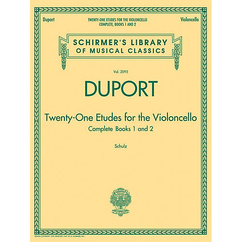 G. Schirmer Duport - 21 Etudes for the Violoncello, Complete Books 1 & 2 String Method Series Softcover