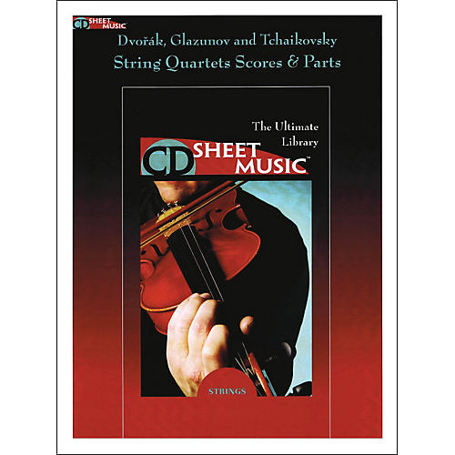 Dvorak Glazunov And Tchaikovsky String Quartets Score And Parts CD Sheet Music