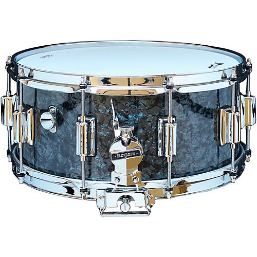 Rogers Dyna-Sonic Snare Drum with Beavertail Lugs 14 x 6.5 in. Black Diamond Pearl