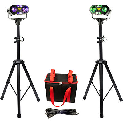Vocopro Dynamic-Duo-Plus, Two DJ-Smart-LightShows Package With Two SS-99 Stands and Carrying Bag