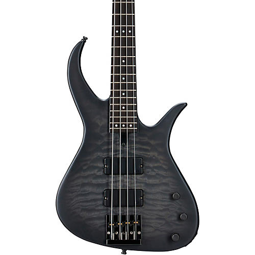 Manson Guitars E-Bass John Paul Jones Signature Quilt Top Electric Bass Guitar Trans Satin Black Burst Quilted Maple Top