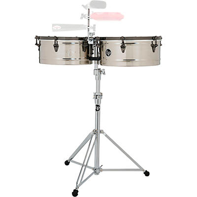 LP E-Class Timbale Set with Stand and Black Nickel Hardware