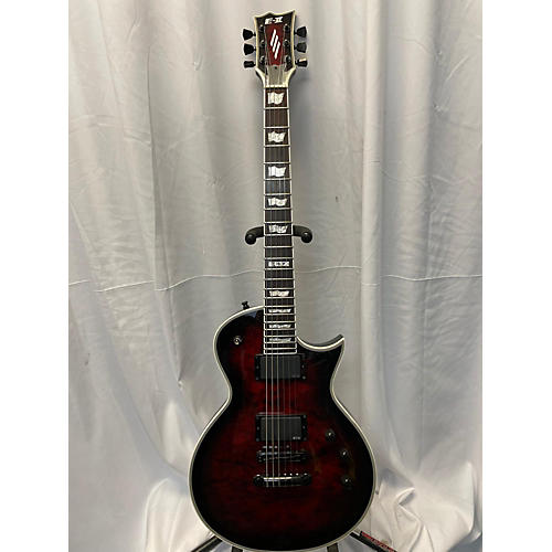 ESP E-II Eclipse Solid Body Electric Guitar Trans Crimson Red